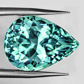10x8 mm { 2.48 cts} Pear Brilliant Cut Extreme Brilliancy Natural Paraiba Green Blue Apatite {Flawless-VVS}--AAA Grade