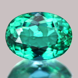 9x7 mm { 2.15 cts} Oval Brilliant Cut AAA Fire Intense Emerald Blue Green Apatite Natural {VVS}--AAA Grade