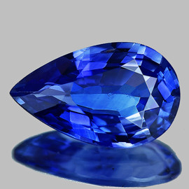 9x6 mm { 1.09 cts} Pear Cut AAA Fire Intense Ceylon Blue Sapphire Natural {Flawless-VVS}--AAA Grade