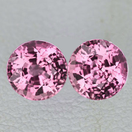 4.50 mm 2 pcs Round AAA Fire AAA Cherry Blossoms Pink Spinel Natural {Flawless-VVS}--AAA Grade