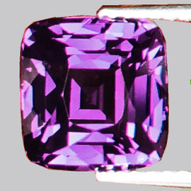 4.80 mm { 0.66 cts } Cushion Extreme Brilliancy Intense Magenta  Purple Spinel Natural {Flawless-VVS}--AAA Grade