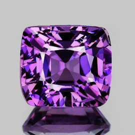 5.5x5 mm { 0.84 cts } Cushion Extreme Brilliancy Intense Magenta Purple Spinel Natural {Flawless-VVS}--AAA Grade