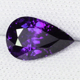 8x6 mm { 1.16 cts } Pear AAA Fire Natural Dark Purple Spinel {Flawless-VVS}