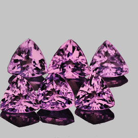 3.00 mm 6 pcs Trillion AAA Fire Intense Pink Sapphire Natural {Flawless-VVS}--AAA Grade