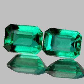 5x3 mm 2 pcs Octagon Emerald Cut AAA Fire Intense Blue Green
