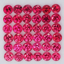 1.80 mm 30 pcs Round Machine Brilliant Cut Extreme Brilliancy Best Jedi Pink Red Spinel Natural {Flawless-VVS}--Premium Grade