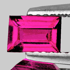7x5 mm Baguette Machine Emerald Cut Extreme Brilliancy Intense Hot Pink Red Rubellite Natural {Flawless-VVS1}--AAA Grade