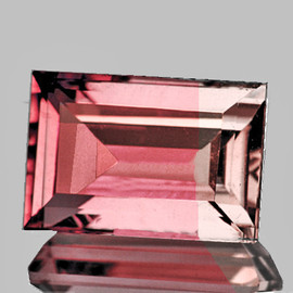 8x5 mm { 1.24 cts } Baguette Machine Emerald Cut Best AAA Neon Bi Color Pink Tourmaline Natural {Flawless-VVS}--AAA Grade