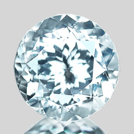 6.00 mm Round Brilliant Cut Extreme Brilliancy Natural Blue Aquamarine {Flawless-VVS}--AAA Grade