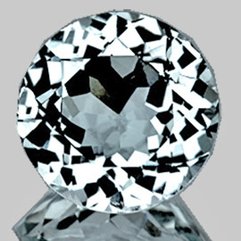 10.00 mm { 3.05 cts } Round Brilliant Cut AAA Fire Natural Sky Blue Aquamarine {Flawless-VVS}