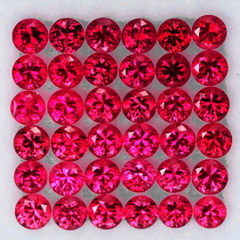 1.50 mm 50 pieces Round Machine Brilliant Cut Extreme Brilliancy Natural AAA Jedi Red Spinel {Flawless-VVS }--Premium Grade