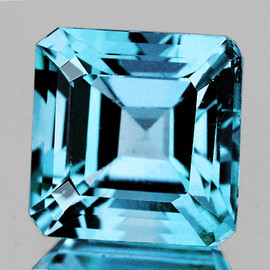 10.00 mm { 6.35 cts } Octagon Emerald Cut Best AAA Fire Intense Sky Blue Topaz Natural {Flawless-VVS1}--AAA Grade