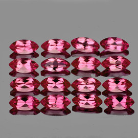 4x2 mm 16 pcs Marquise Machine Cut AAA Padparascha Pink Tourmaline Natural {Flawless-VVS1}--AAA Grade