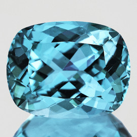 13x10 mm { 7.21 cts } Cushion Brilliant Cut Extreme Brilliancy AAA Sky Blue Topaz Natural {Flawless-VVS1}--AAA Grade