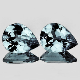 8x6 mm 2 pcs { 2.03 cts } Pear Brilliant Cut Extreme Brilliancy Natural Blue Aquamarine {Flawless-VVS}