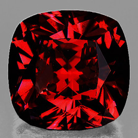 8.00 mm { 2.77 cts } Cushion Brilliant Cut Extreme Brilliancy Intense AAA Red Mozambique Garnet Natural {Flawless-VVS1}--AAA Grade