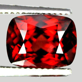 10x8 mm { 3.68 cts } Cushion Brilliant Cut Extreme Brilliancy Intense AAA Red Mozambique Garnet Natural {Flawless-VVS1}--AAA Grade