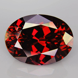 10x8 mm { 4.34 cts } Oval Brilliant Cut AAA Fire Intense Red Mozambique Garnet Natural {Flawless-VVS1)--AAA Grade