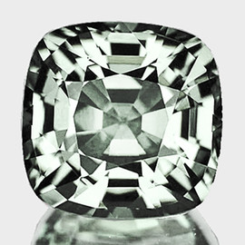 6.50 mm { 2.02 cts } Cushion Extreme Brilliancy Natural Light Green Sapphire Madagascar {Flawless-VVS}--AAA Grade