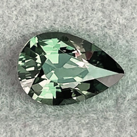7x5 mm { 0.80 cts } Pear UNHEATED Natural Color Change Sapphire (Green-Blue to Purple ) ( FREE CERTIFICATE )