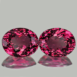 9x7 mm 2 pcs Oval Brilliant Cut Extreme Brilliancy AAA Raspberry Pink Rhodolite Garnet Natural {Flawless-VVS1}--AAA Grade