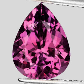 9x7 mm { 1.64 cts} Pear Brilliant Cut Extreme Brilliancy  AAA Raspberry Pink Rhodolite Garnet Natural (Umbalite) {Flawless-VVS1}--AAA Grade