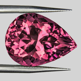9.5x7.5 mm { 2.12 cts} Pear Brilliant Cut Extreme Brilliancy  AAA Raspberry Pink Rhodolite Garnet Natural (Umbalite) {Flawless-VVS1}--AAA Grade