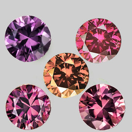 4.50 mm 5 pcs { 2.01 cts} Round Brilliant Cut AAA Fire Mix Color Spinel Natural {Flawless-VVS}