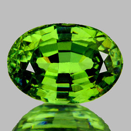7x5 mm { 1.01 cts } Oval AAA Rainbow Sparkle Natural AAA Green Demantoid (Flawless-VVS)--AAA Grade--FREE CERTIFICATE