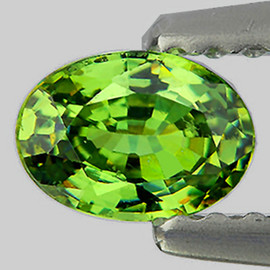 7x5 mm { 1.07 cts } Oval AAA Rainbow Sparkle Natural AAA Green Demantoid (Flawless-VVS)--AAA Grade--FREE CERTIFICATE