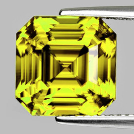 6.00 mm { 1.45 cts} Square Asscher Cut Best AAA Fire Intense AAA Yellow Chrysoberyl {Flawless-VVS}--AAA Grade