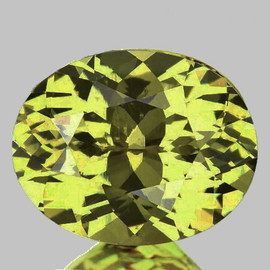 6.5x5 mm { 0.89 cts } Oval Machine Brilliant Cut Extreme Brilliancy Natural Yellow Chrysoberyl  {Flawless-VVS}--AAA Grade