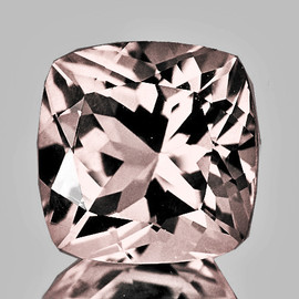 6.00 mm Cushion Brilliant Cut AAA Fire Natural Peach Pink Morganite { Flawless-VVS }