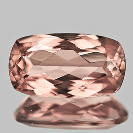 11x6.5 mm { 1.93 cts } Cushion Brilliant Cut AAA Fire Natural AAA Peach Pink Morganite { Flawless-VVS }--AAA Grade