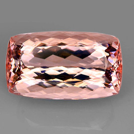 18x11 mm { 9.95 cts } Cushion Brilliant Cut Extreme Brilliancy Intense AAA Peach Pink Morganite { Flawless-VVS }--Premium Grade