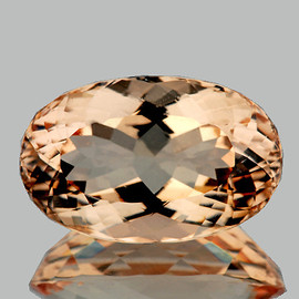 10x6.5 mm { 2.10 cts } Oval Brilliant Cut Extreme Brilliancy Intense Peach Morganite Natural [Flawless-VVS]--AAA Grade