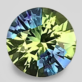 5.00 mm Round Machine Brilliant Cut Extreme Brilliancy Bi Color Blue Yellow Australia Sapphire Natural {Flawless-VVS1}--AAA Grade