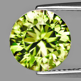 5.00 mm Round Machine Brilliant Cut Extreme Brilliancy AAA Canary Yellow Australia Sapphire Natural {Flawless-VVS1}--AAA Grade