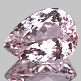 11x8 mm { 2.77 cts } Pear Brilliant Cut Extreme Brilliancy Natural Baby Pink Morganite { Flawless-VVS }--AAA Grade