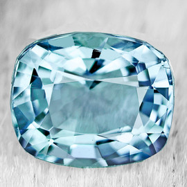 6.5x5.5 mm { 1.01 cts } Cushion AAA Fire Natural Santa Maria Blue Aquamarine {Flawless-VVS}--AAA Grade