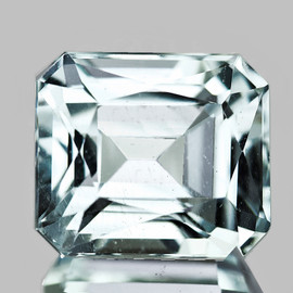 8.5x7.5 mm { 2.58 cts} Octagon Emerald Cut AAA Fire Natural Light Blue Aquamarine {Flawless-VVS}