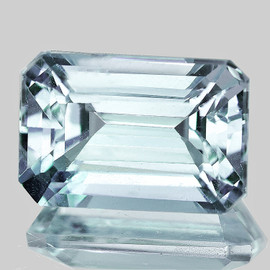 11x8 mm { 3.71 cts} Octagon Emerald Cut AAA Fire Natural Sky Blue Aquamarine {VVS}