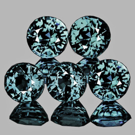 3.70 mm 5 pcs Round AAA Fire Teal Blue Sapphire Natural {Flawless-VVS}