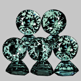 3.70 mm 5 pcs Round AAA Fire Teal Blue Green Sapphire Natural {Flawless-VVS}