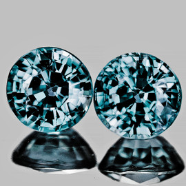 3.80 mm 2 pcs Round AAA Fire Teal Green Blue Sapphire Natural {Flawless-VVS}