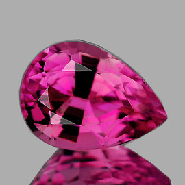 6x4.5 mm { 0.64 cts } Pear Extreme Brilliancy Natural Hot Red Pink Mahenge Spinel {Flawless-VVS}--AAA Grade