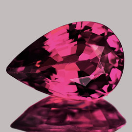 6.5x4.5 mm { 0.57 cts } Pear Extreme Brilliancy Natural Hot Red Pink Mahenge Spinel {Flawless-VVS}--AAA Grade