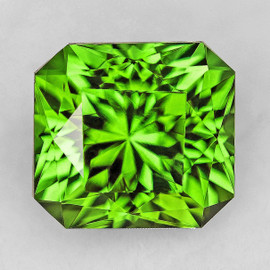 7.5x7 mm { 2.21 cts } Octagon Machine Radiant Cut Extreme Brilliancy Intense Green Peridot Natural {Flawless-VVS1}--AAA Grade