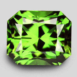 9x8 mm { 2.95 cts } Octagon Machine Radiant Cut Extreme Brilliancy Intense Green Peridot Natural {Flawless-VVS1}--AAA Grade