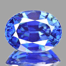 6x4 mm { 0.77 cts } Oval AAA Fire Intense Ceylon Blue Sapphire Natural (Flawless-VVS)